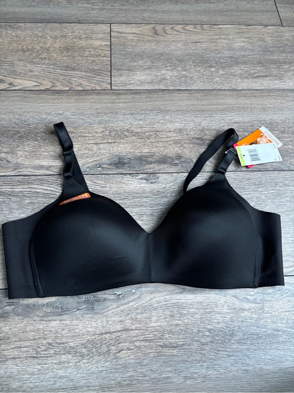 NWT Warners No Side Effects Wireless Lightly Lined T-Shirt Bra Black sz 40B